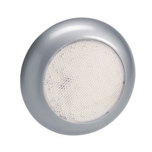 Narva 9-33V LED Interior Light With Silver Satin Housing (145mm X 30mm Round)