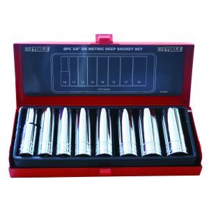 KC 3/8" Drive 8 Piece Metric Deep Socket Set 