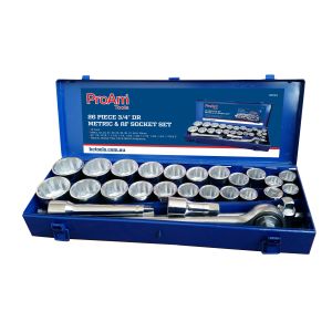 KC 3/4" Drive 27 Piece Af & Metric Socket Set