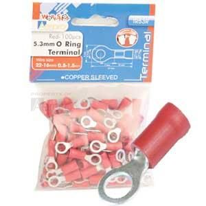 Aerpro Red 6mm Eye Crimp Terminal (Pack Of 100)