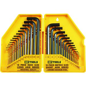 KC 30 Piece Af & Metric Hex Key Set