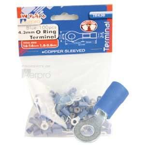 Aerpro Blue 5.3mm Eye Crimp Terminal (Pack Of 100)  