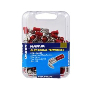 Narva 2-Way Ins. Conn. Red (100)  