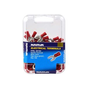 Narva Red 5mm Fork Crimp Terminal (Pack Of 100)  