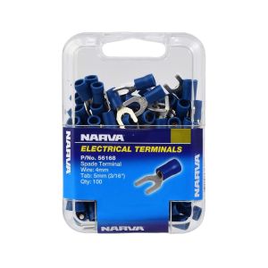 Narva Blue 5mm Fork Crimp Terminal (Pack Of 100)  