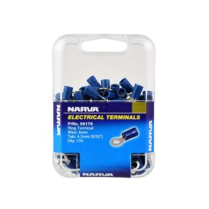 Narva Ring Terminal Blue 4.3mm (100)  