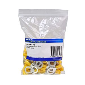 Narva Yellow 13mm Eye Crimp Terminal (Pack Of 100)  