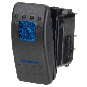Narva SPST 20 Amp Off/On 12V Blue Illuminated Sealed Rocker Switch (Blister Pack Of 1) 