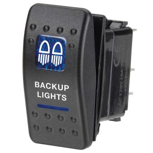 Narva SPDT 20 Amp Off/On 12V Blue Illuminated Back Up Lights Sealed Rocker Switch (Blister Pack Of 1) 