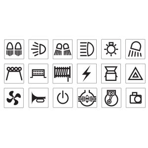 Narva Black 4Wd Rocker Switch Sticker Set  