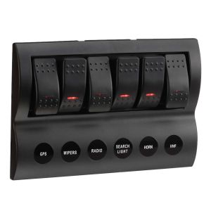 Narva 6 Way 12-24V LED Switch Panel With Fuse Protection 