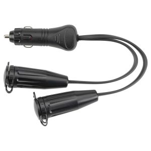 Narva Heavy Duty Cig Lighter Plug To Twin Merit Sockets (Blister Pack Of 1) 