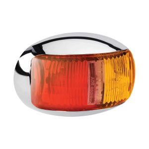 Narva 9-33V Red/Amber LED Side Marker Light With Chrome Housing (76 X 50 X 34mm) 