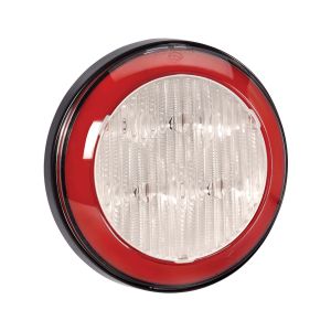 Narva 9-33V LED Reverse Light With Red LED Tailight Ring (130mm X 30mm Round) 