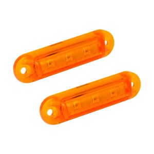 LED 24V Amber Marker Light (58 X 16 X 13mm) (Blister Pack Of 2) 