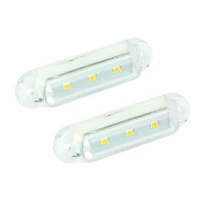 LED 12V White Front End Outline Marker Light (Blister Pack Of 2) 