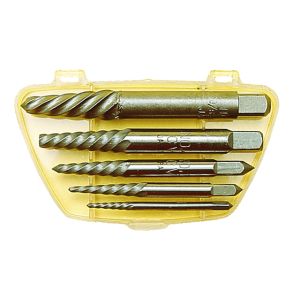 KC 5 Piece Spiral Flute Style Screw Extractor Set  
