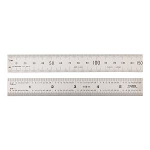 Toledo 150mm Metric & English Double Sided Steel Ruler