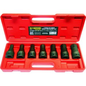 KC 3/4" Drive 7 Piece Af In-Hex Impact Socket Set  