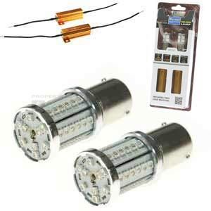Aerpro 45 LED 12V Amber BAU15S Globe (Blister Pack Of 2) 
