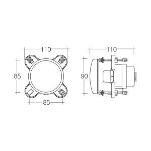 Narva 24V 70W 90mm High Beam Headlight Assembly  