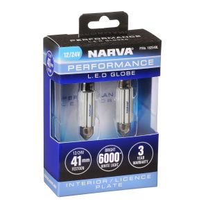 Narva 12-24V 41Mm Led Festoon Globe (Blister Pack Of 2)
