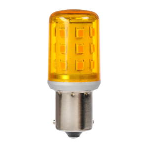 Narva 12V Bau15S Amber Resistor Free Led Globe (Blister Pack of 2)