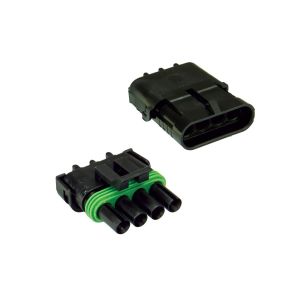 Quikcrimp 2 Complete Inline 4 Pin Weatherpack Connectors 