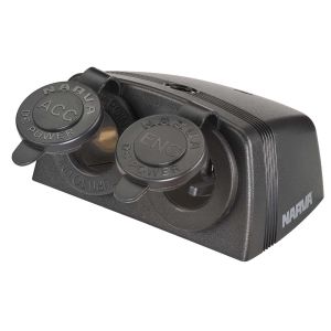 Narva Heavy Duty Surface Mount Twin Accessory/ Engel Type Sockets (Blister Pack Of 1) 