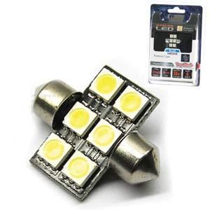 Aerpro 12V 31mm 6 SMD Blue LED Interior Hyperformance Festoon Globe (Blister Pack Of 1) 