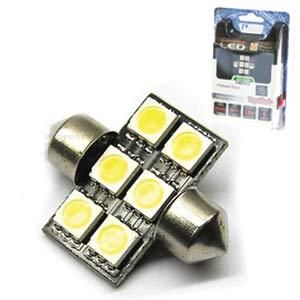 Aerpro 12V 31mm 6 SMD Green LED Interior Hyperformance Festoon Globe (Blister Pack Of 1) 
