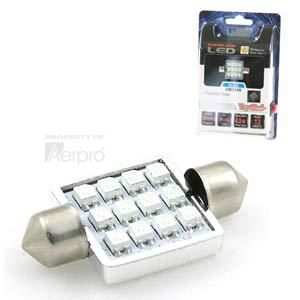 Aerpro 12V 36mm 12 SMD Blue LED Interior Hyperformance Festoon Globe (Blister Pack Of 1) 