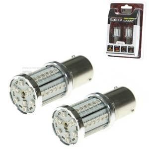Aerpro 12V 45 LED Red BA15S Globe (Blister Pack Of 2) 