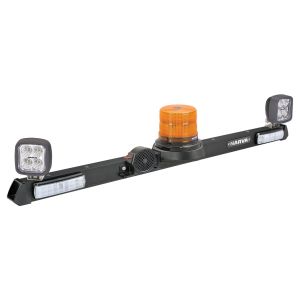 Narva 1.2m Mine Bar With 12-24V Pulse LED Beacon, 10-30V Combo Tailights, Reverse And Worklights 12-24V 92dB Broadband Rev Alarm