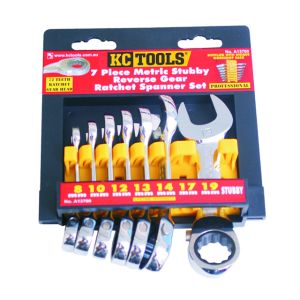 KC 7 Piece Metric Gear Ratchet Wrench Set  