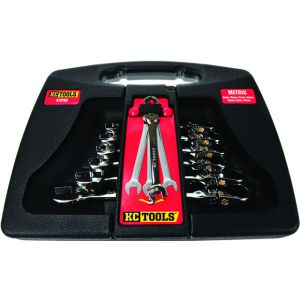KC 7 Piece Metric Flexible  Head Gear Ratchet Wrench Set 