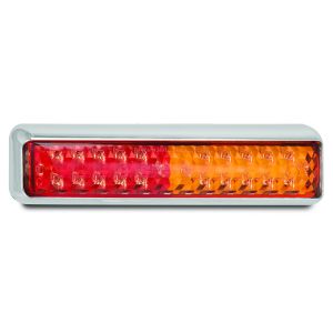 LED 12-24V Combination Tailight With Chrome Housing (200 X 50 X 38mm)
