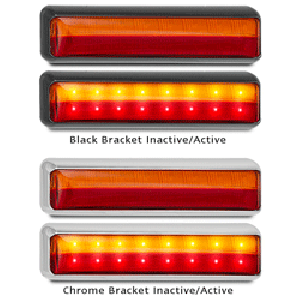 LED 12-24V Combination Tailight With Chrome Bracket (Blister Pack Of 1) 
