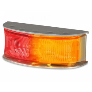 Hella 8-28V Heavy Duty Red/Amber LED Side Marker Light With Satin Stainless Steel Housing (Pack Of 4)