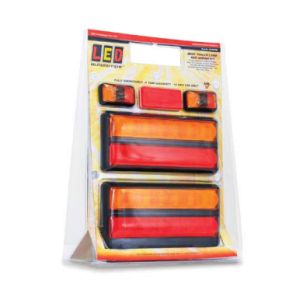 LED 12V Boat Trailer Light & Wiring Kit With Round Trailer Plug (Blister Pack) 