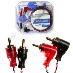 Aerpro Bassix 2m To 2 Right Angle Male 2 Metre Rca Lead 