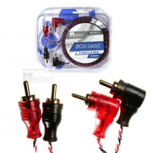 Aerpro Bassix 2m To 2 Right Angle Male 5 Metre Rca Lead 