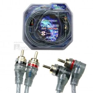 Aerpro Maxcor 2m To 2 Right Angle Male 2.5 Metre Rca Lead 