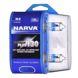 Narva Platinum Plus 130 12V 60/55W P43T H4 QH Globe (Blister Pack Of 2) 