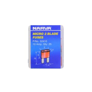 Narva 10 Amp Micro 2 Blade Fuse (Pack Of 25)  