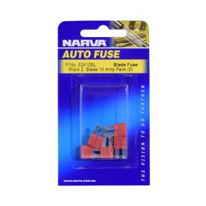 Narva 10 Amp Micro 2 Blade Fuse (Blister Pack Of 5) 