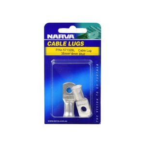 Narva Cable Lug (35mm² Cable 6mm Stud) (Blister Pack Of 2) 