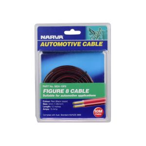 Narva 4mm Red/Black Figure 8 Cable (Blister Pack Of 10m) 
