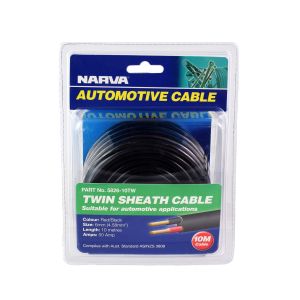 Narva 6mm Red/Black Twin Sheath Cable (Blister Pack Of 10m) 