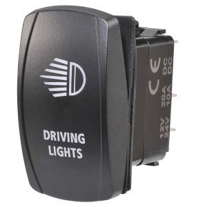 Narva SPDT Off/On 12-24V Blue LED Illuminated Driving Light Sealed Rocker Switch (Blister Pack Of 1)